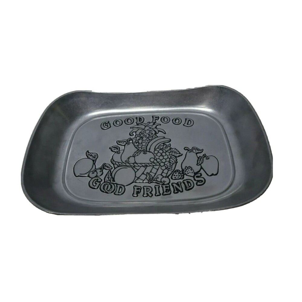 Wilton Armetale Good Food Good Friends Large Bread Serving Tray